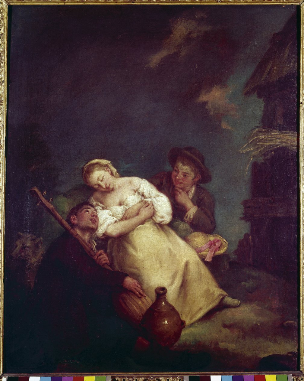 Sleeping Agriculture - Maleri af Pietro Longhi (1702-1785), olie på lærred, 61x50 cm, ca. 1750. Venedig, Querini Stampalia Foundation af Pietro Longhi