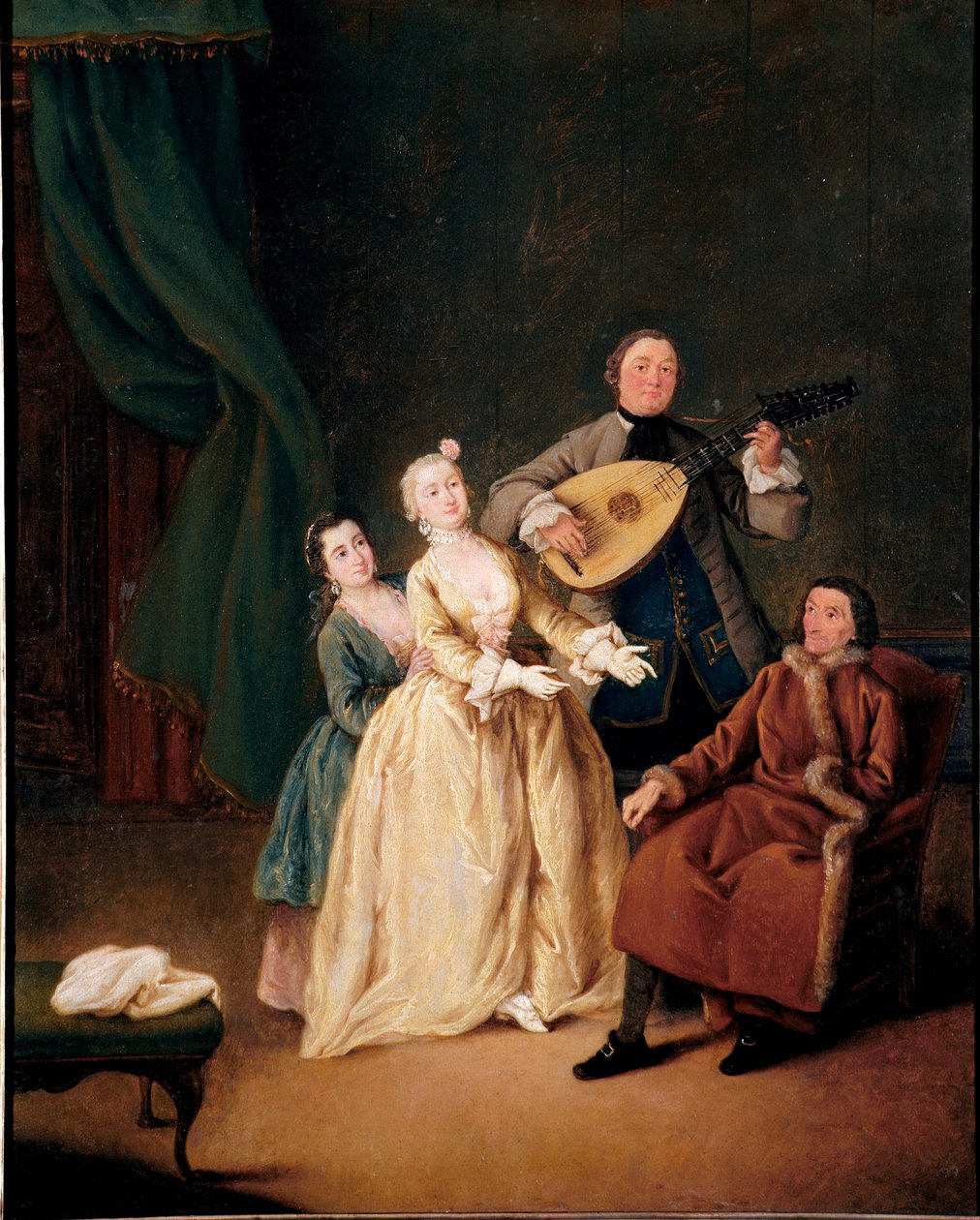 Familiekoncertmaleriet af Pietro Longhi (1702-1785) 1752 Dim. 62x51 cm Ca 