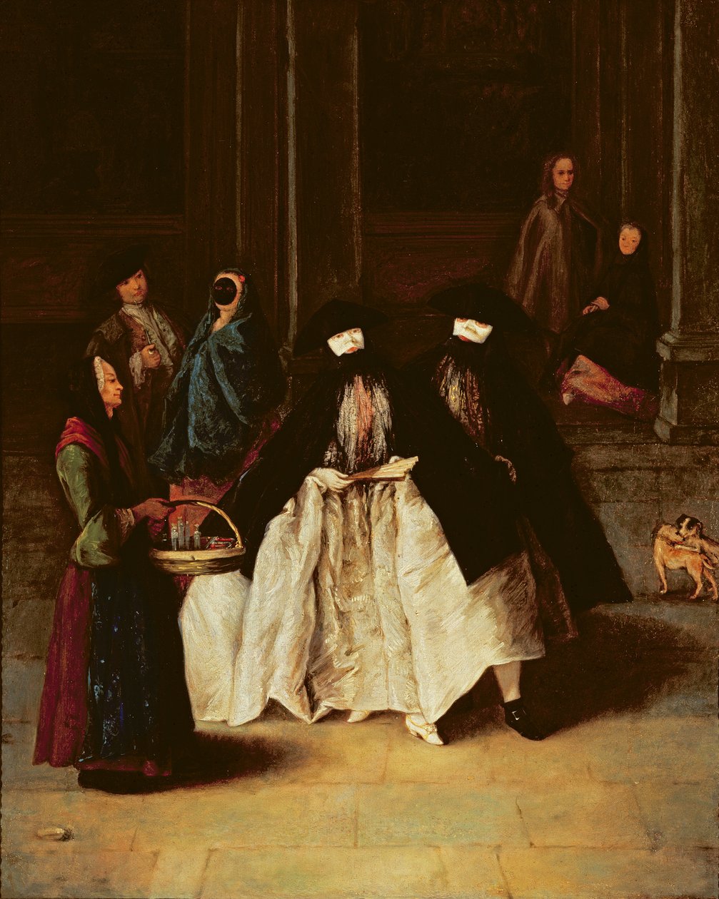 The Parfume Seller (olie på lærred) (se også 166068) af Pietro Longhi