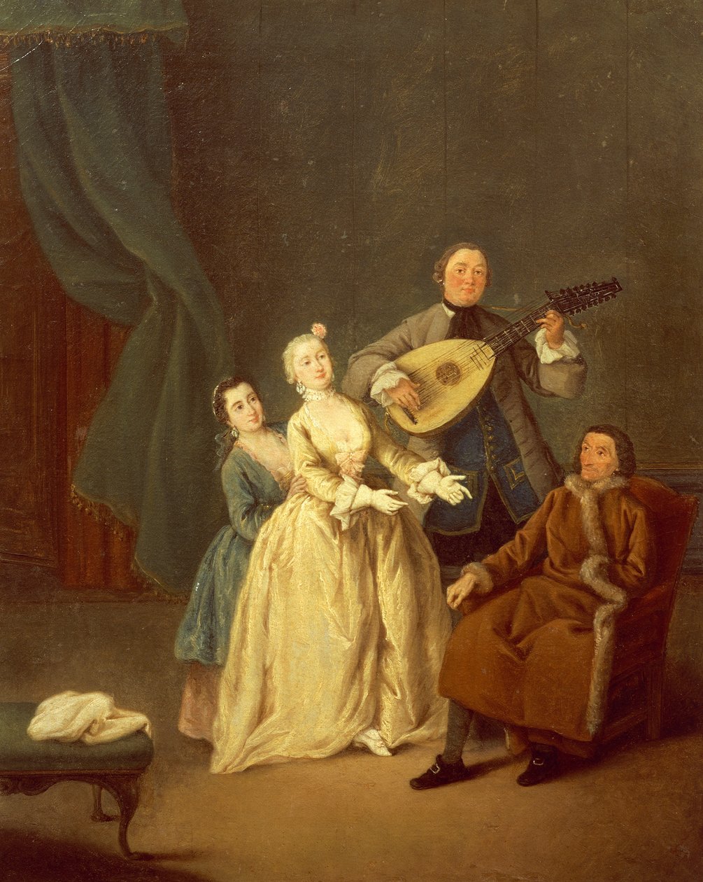 Koncerten eller familien i koncert af Pietro Longhi