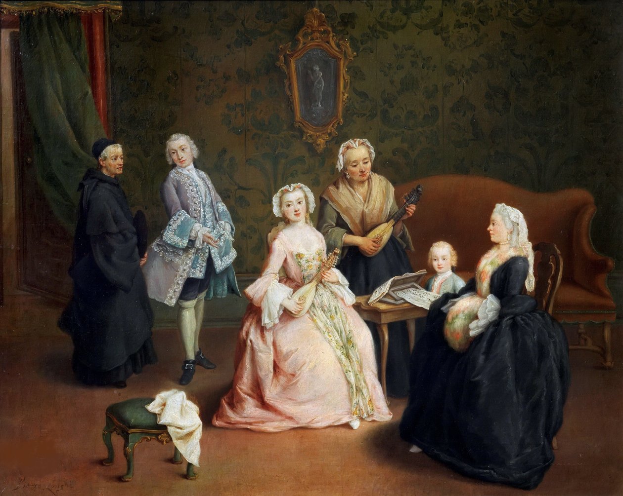 Familiekoncerten Concerto familiare, 1750-1752. af Pietro Longhi