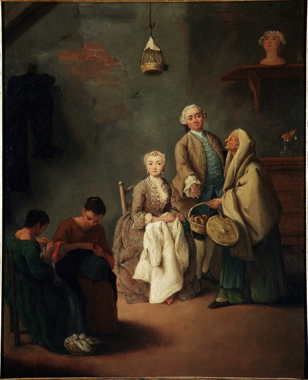 Arbejdsskolen Maleri af Pietro Longhi (1702-1785) 1752 Dim 62x50 cm Venedig, Ca 