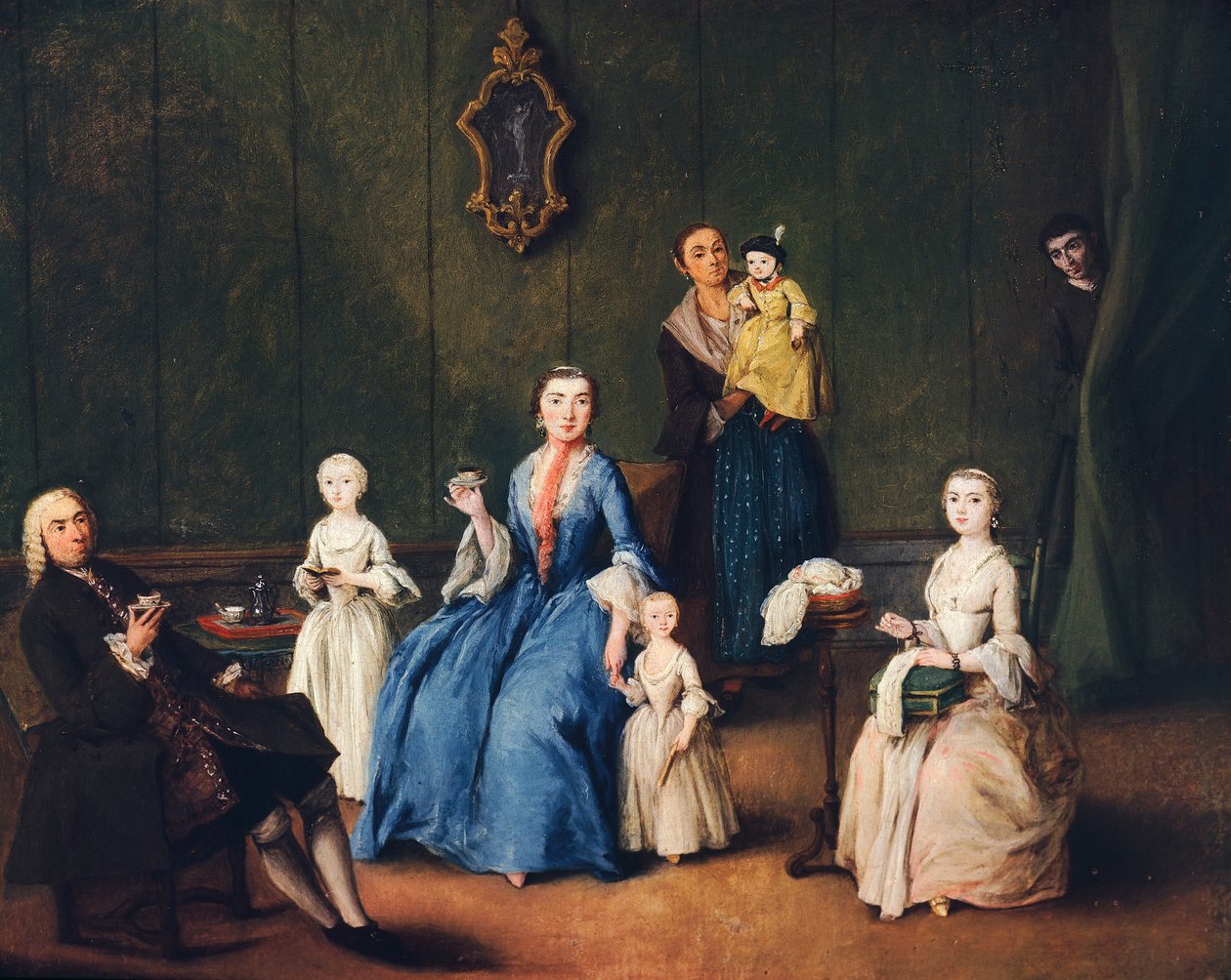Venetiansk familie, af Pietro Longhi (1701-1785) af Pietro Longhi
