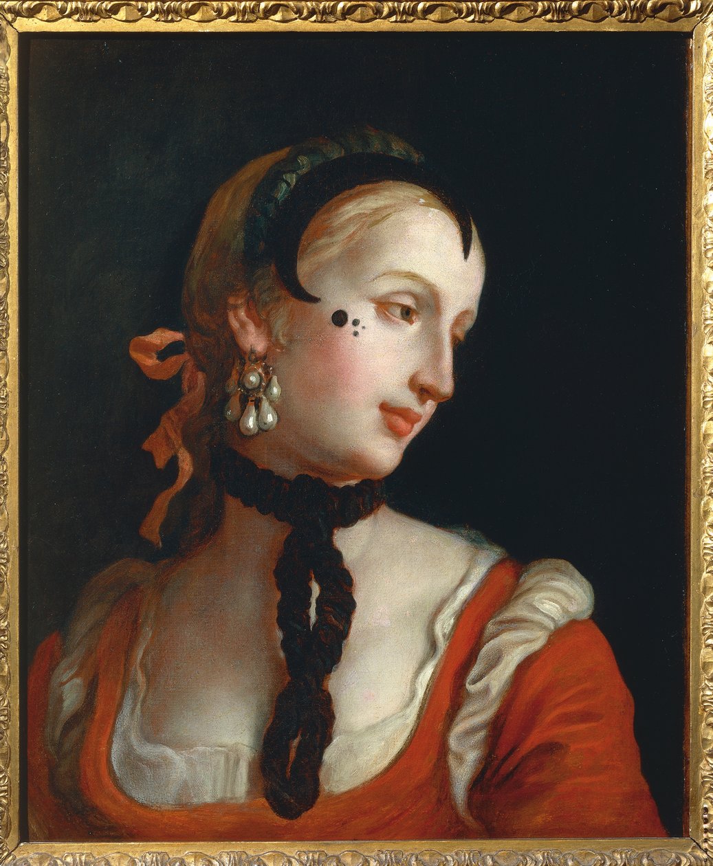 Venedig: Woman with a Beauty Spot, af Pietro Longhi af Pietro Longhi