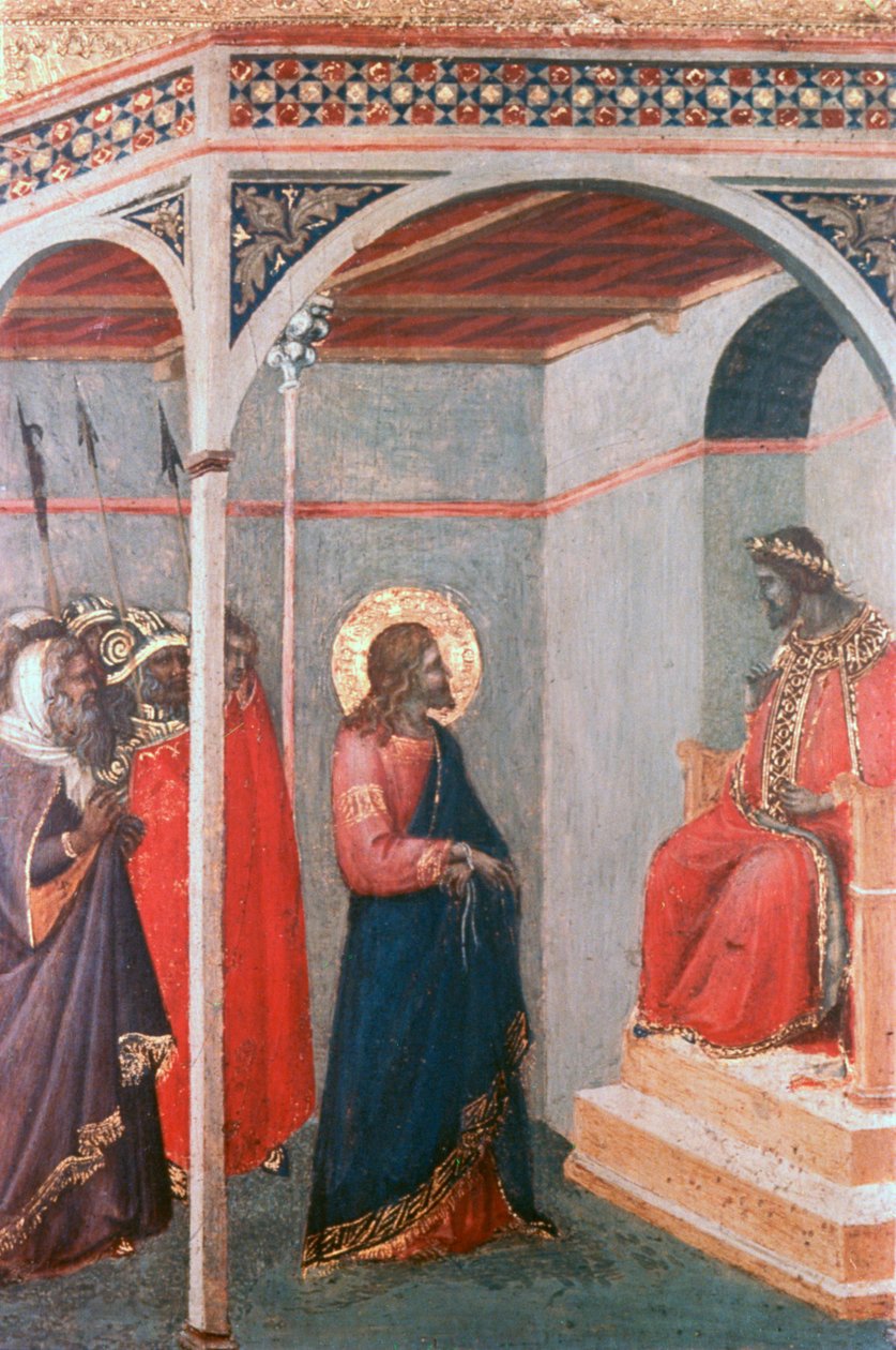 Kristus før Pilatus, c1306-1348 af Pietro Lorenzetti