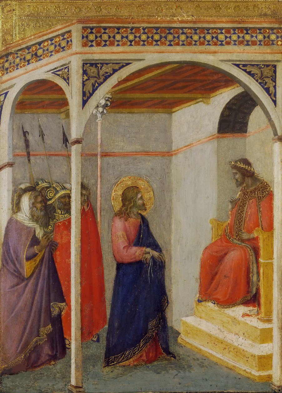 Kristus før Pilatus, ca 1335. af Pietro Lorenzetti
