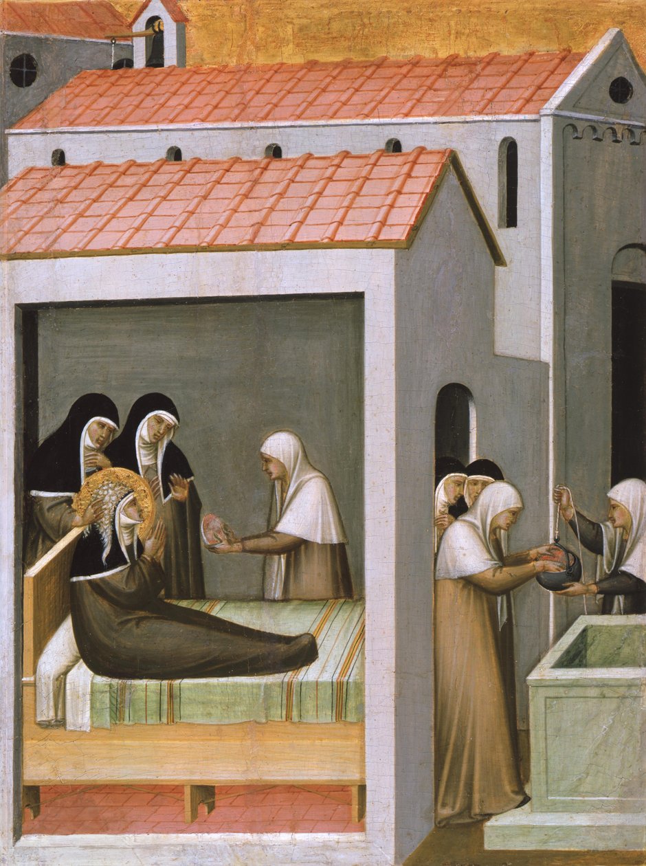 Das Eiswunder der heiligen Humilitas af Pietro Lorenzetti