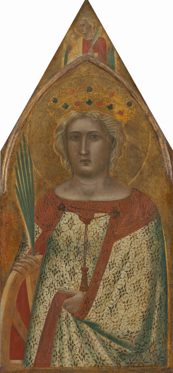Saint Catherine of Alexandria, med en engel [højre panel] af Pietro Lorenzetti