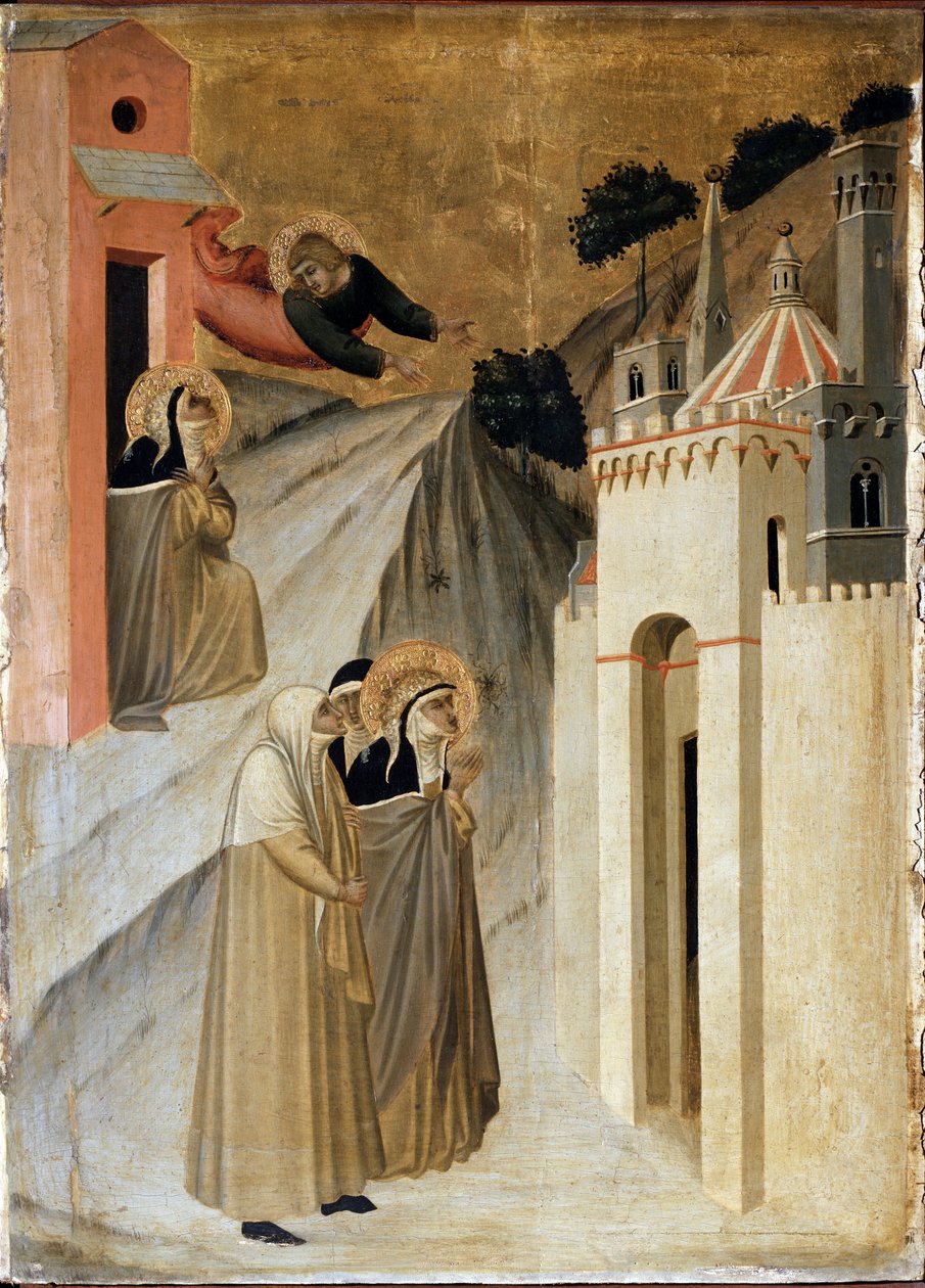 Saint Humility ankommer til Firenze (detalje af Saint Humility