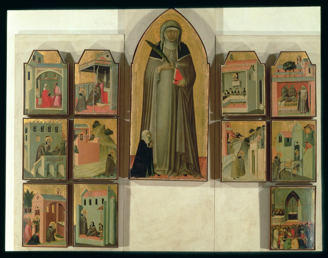 Scener fra The Life of Blessed Humility, ca. 1341 (tempera på panel) (for detaljer se 85685) af Pietro Lorenzetti