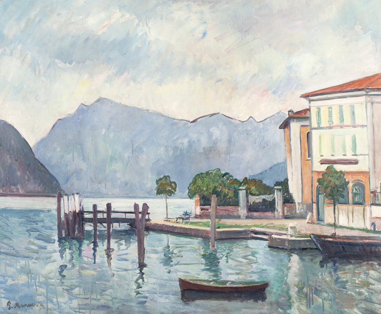Iseo-søen, 1932 af Pietro Marussig