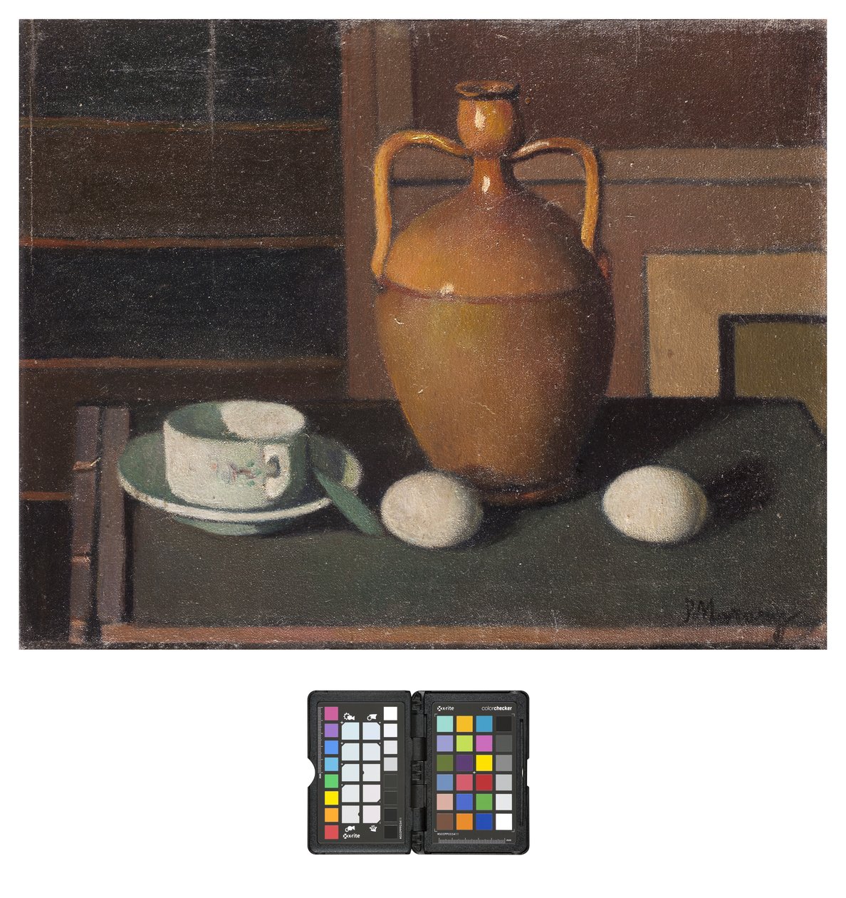 Stilleben med æg, 1924 af Pietro Marussig