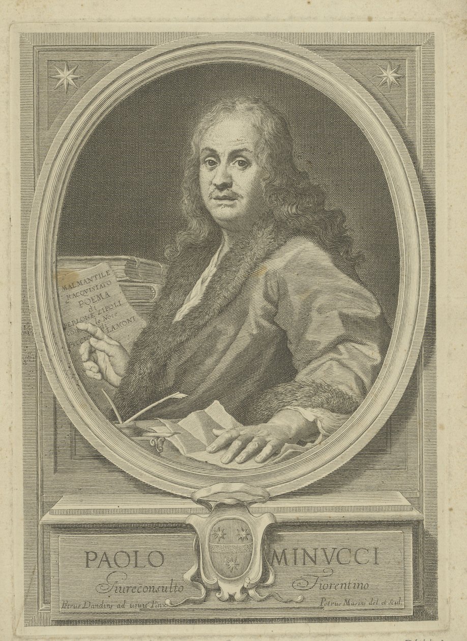 Portræt af digteren Paolo Minucci 1606-1695, 1720