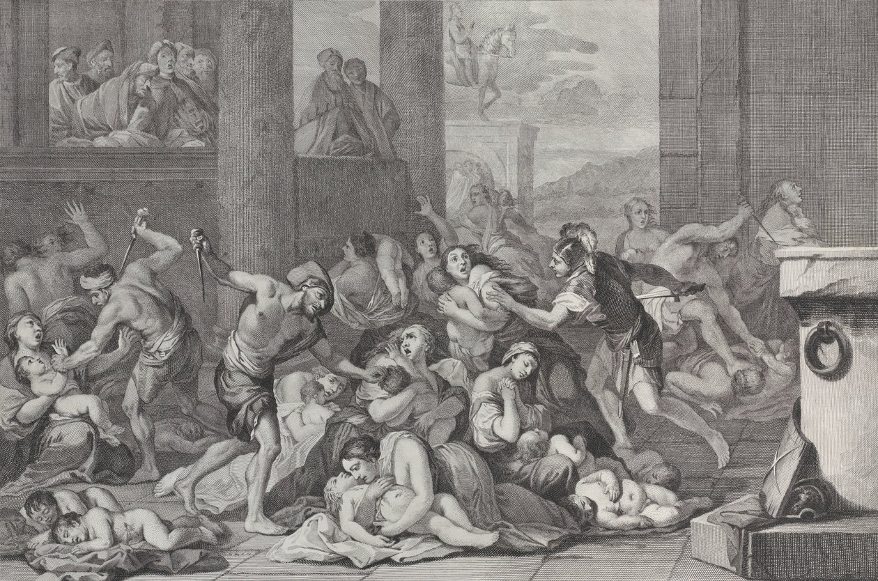 Massakren på de uskyldige, 1730-50. af Pietro Monaco