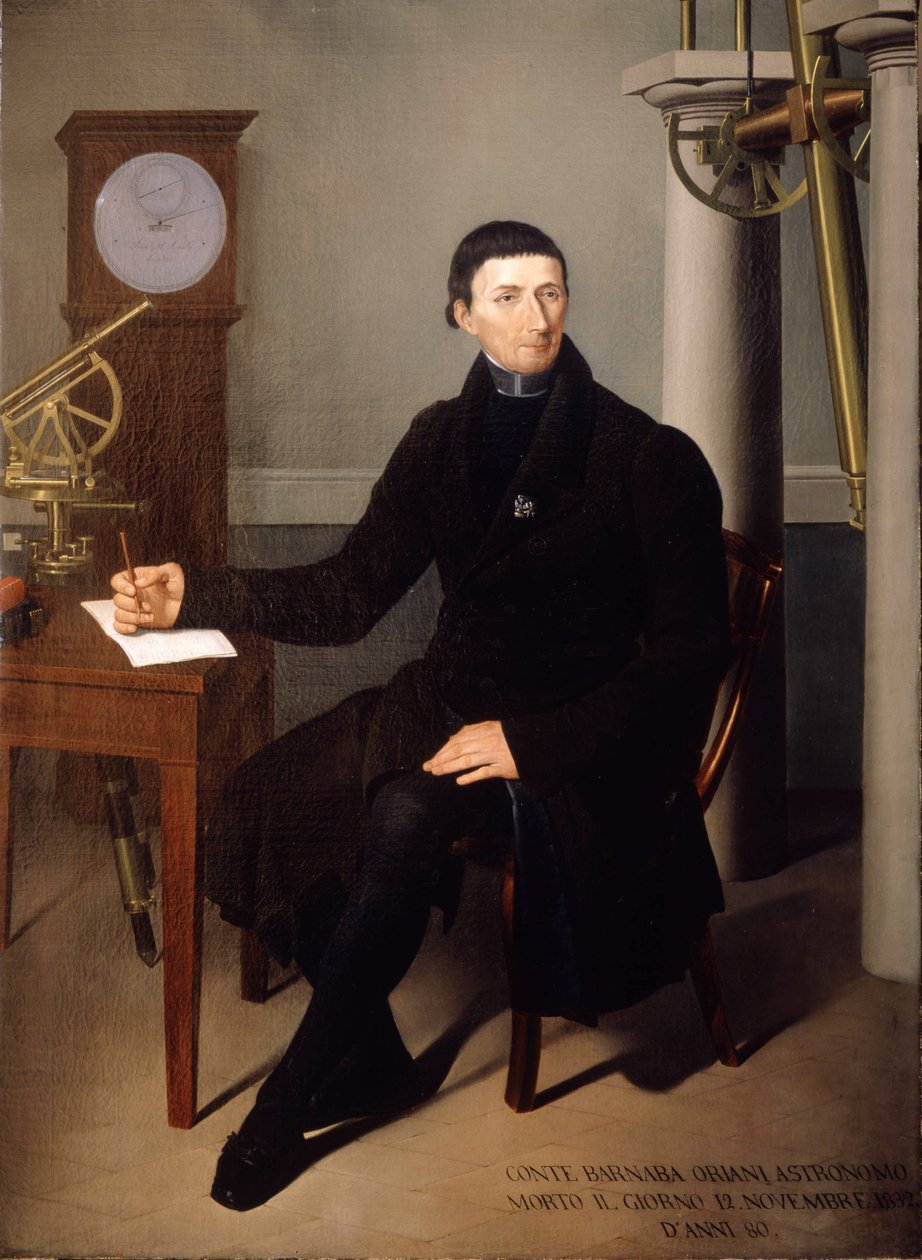 Portræt af Barnaba Oriani, astronom (1752 - 1832) af N. Carducci. 1800-tals maleri. af Pietro Narducci