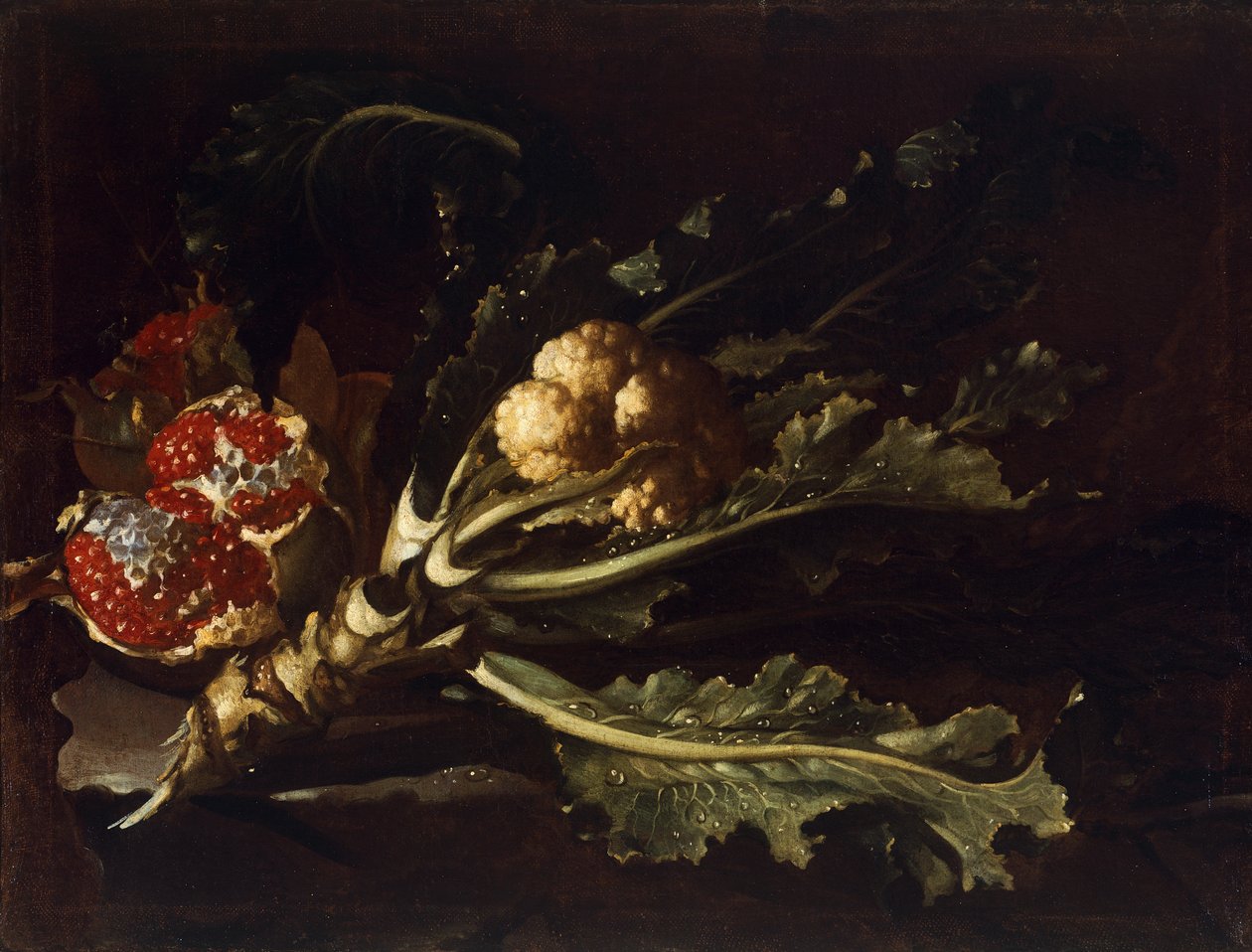 Blomkål og Granatæbler af Pietro Paolo Bonzi