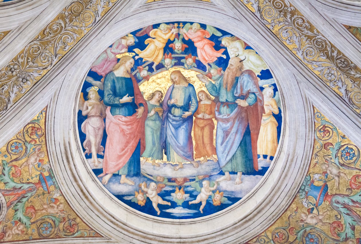 Kristus fristet af djævelen af Pietro Perugino