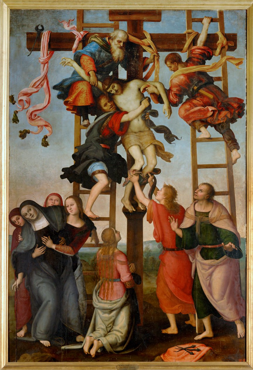 Aflejring (maleri på træ) af Pietro Perugino