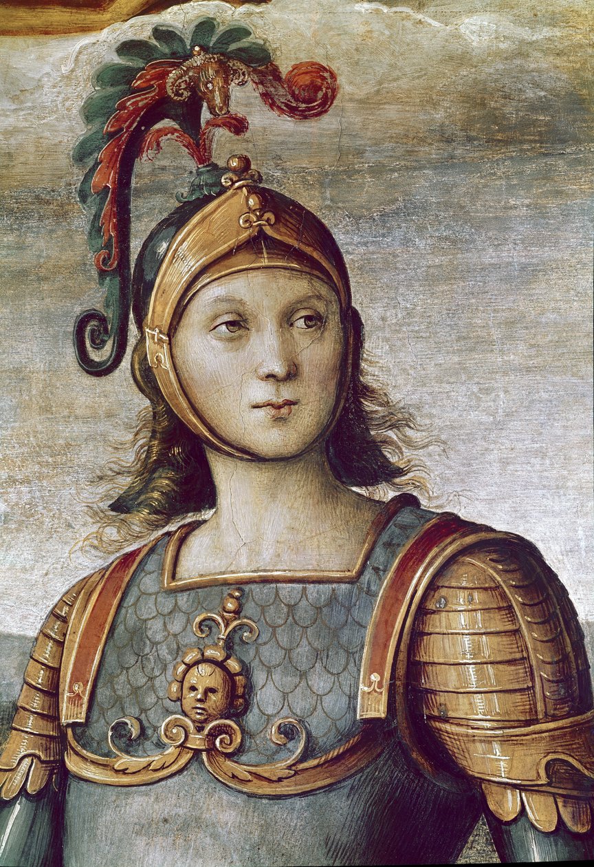 Horatius Cocles, detalje af styrke og temperament (Fresco af Pietro Perugino