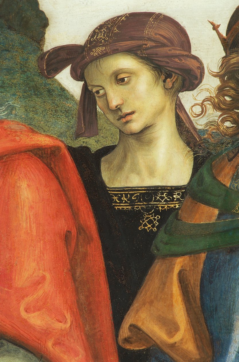 Jeremias, detalje fra Hellig Fader med profeter og sibyller af Pietro Perugino