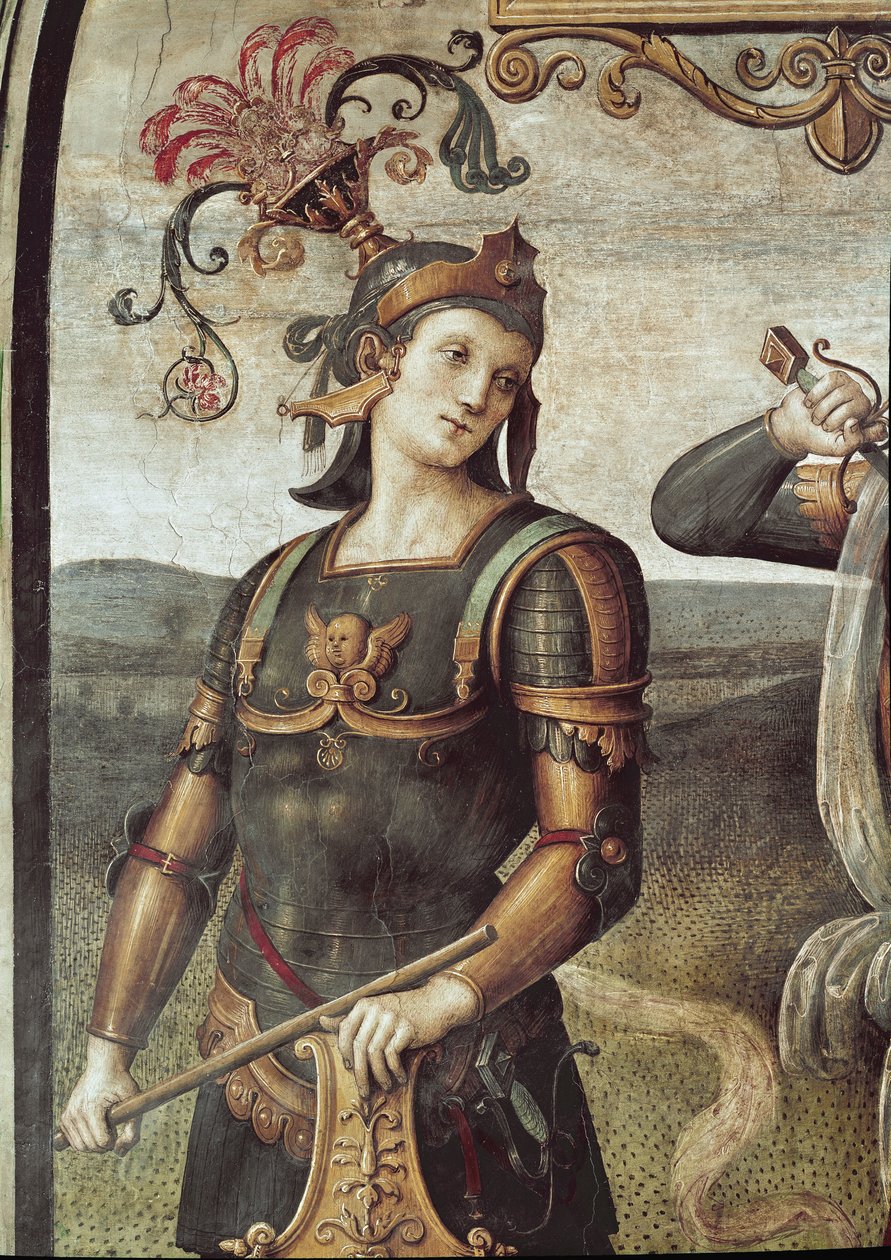 Lucius Quinctius, detalje af styrke og temperament (Fresco af Pietro Perugino