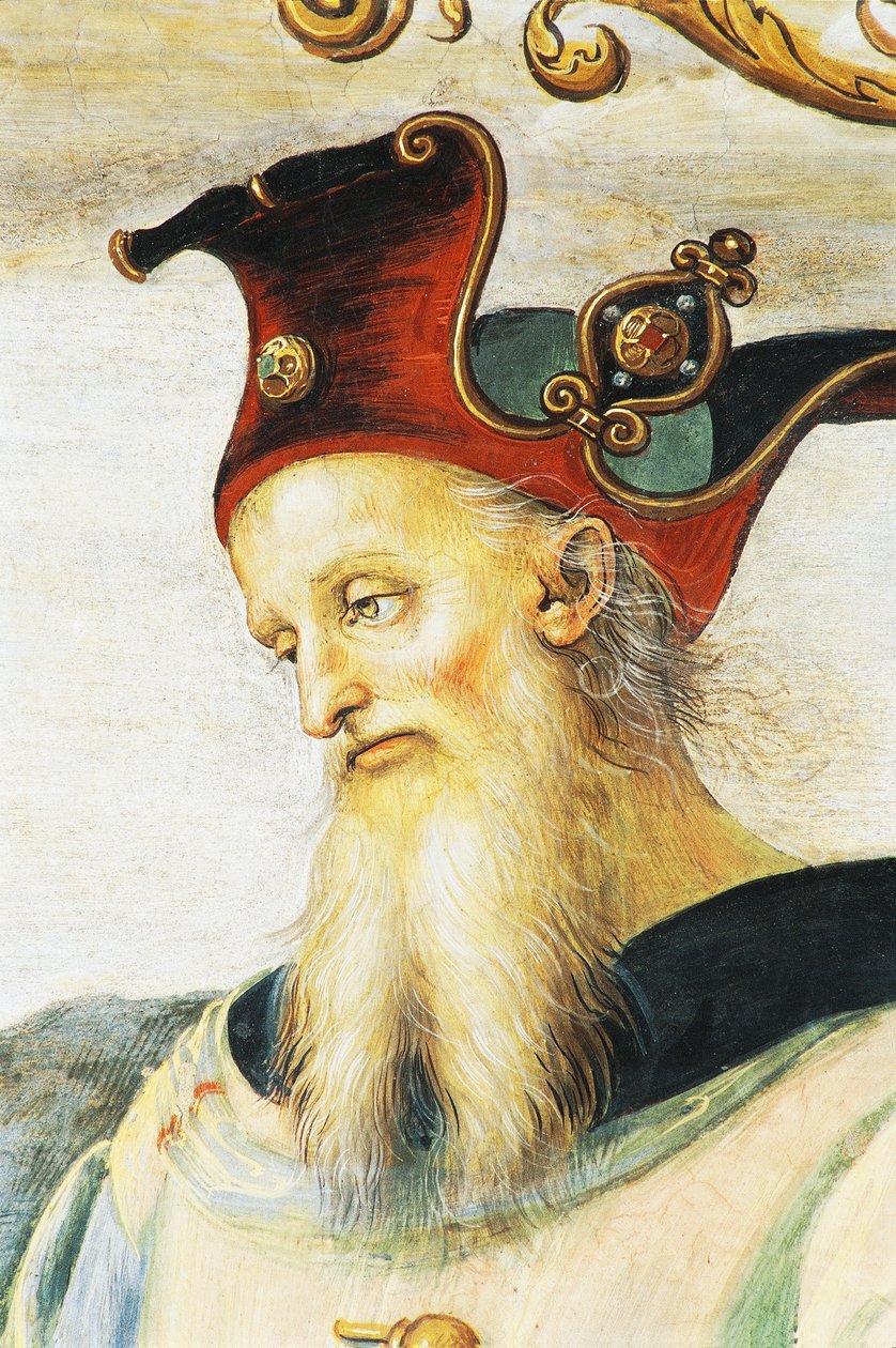 Pericles, af Perugino (ca. 1450-1523), fresco, Audience Hall, Collegio del Cambio (College of Change), Priors Palace, Perugia, Umbrien, Italien af Pietro Perugino
