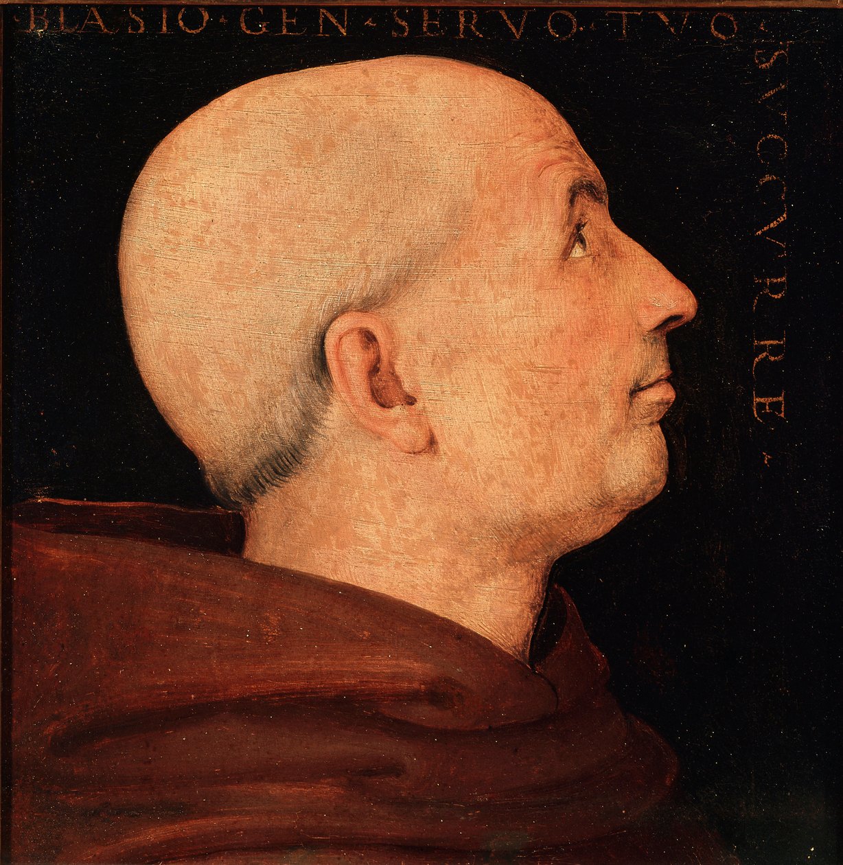 Portræt af Don Biagio Milanesi, general af Vallombrosa klosterordenen Profil af en munk fra klostret Vallombreuse. Maleri af Pietro Vannucci dit il Perugino (The Perugin af Pietro Perugino
