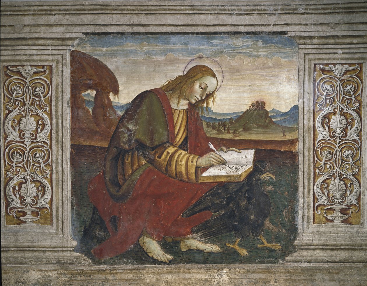 Saint John Evangelist (fresco af Pietro Perugino