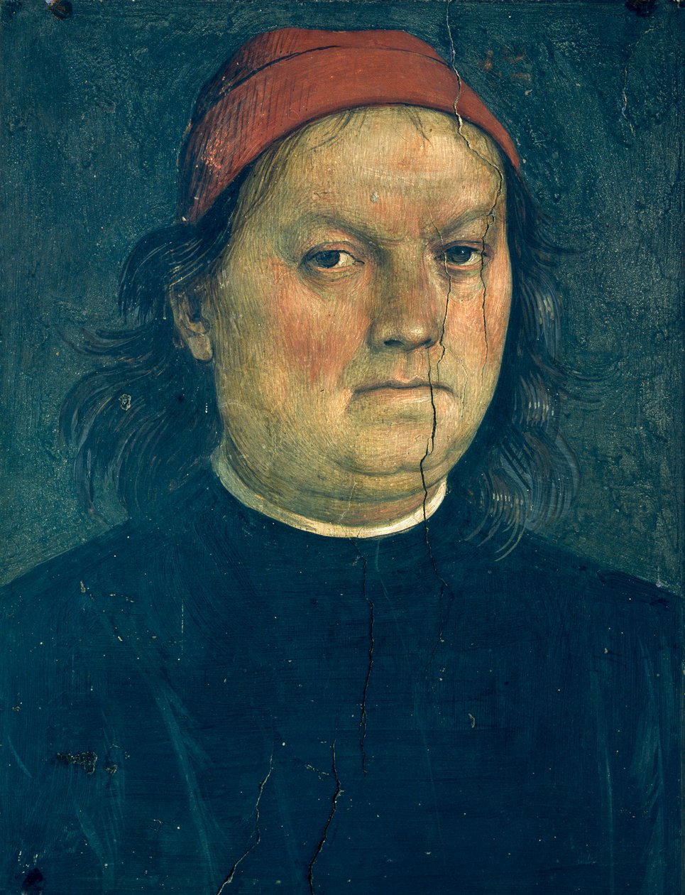 Selvportræt, ca. 1500, af Pietro Perugino (ca. 1450-1523), Fresco, 40x30,5 cm af Pietro Perugino