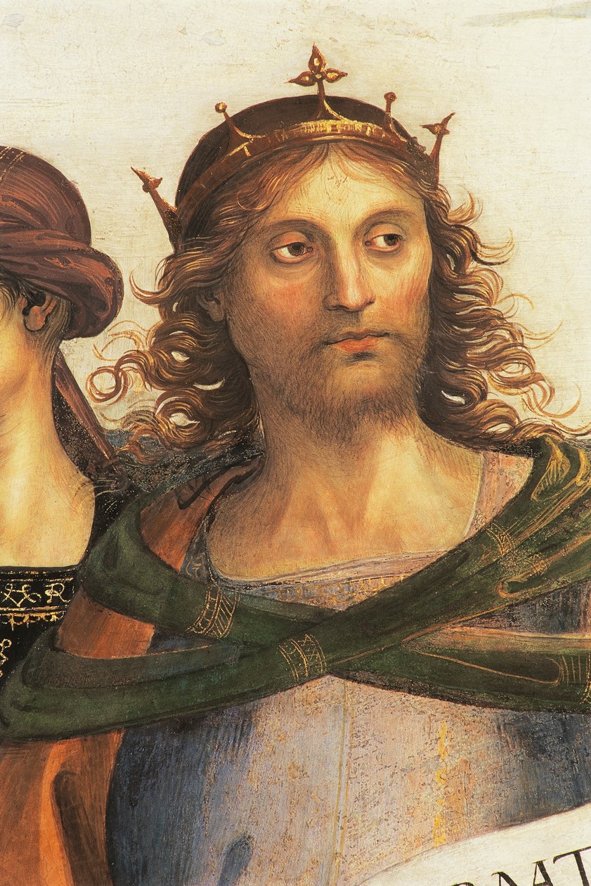 Salomon, detalje fra Hellig Fader med profeter og sibyller af Pietro Perugino