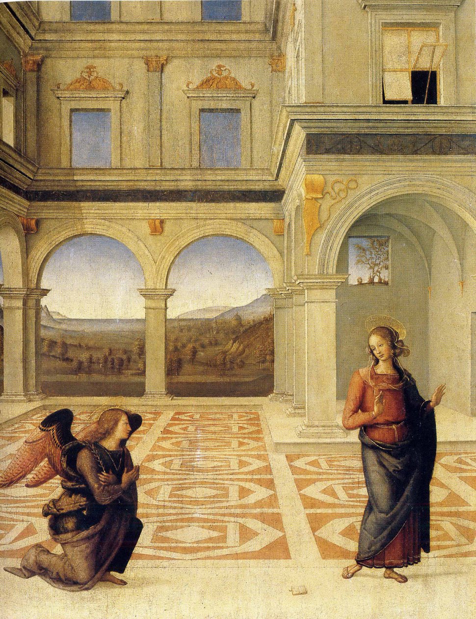 Bebudelsen, ca 1498 af Pietro Perugino