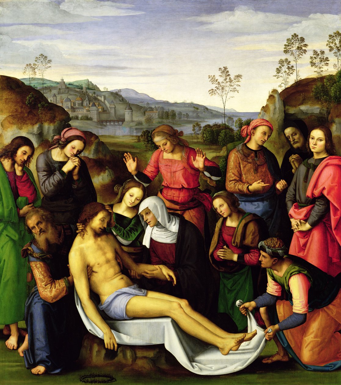 Kristi klagesang, 1495 af Pietro Perugino