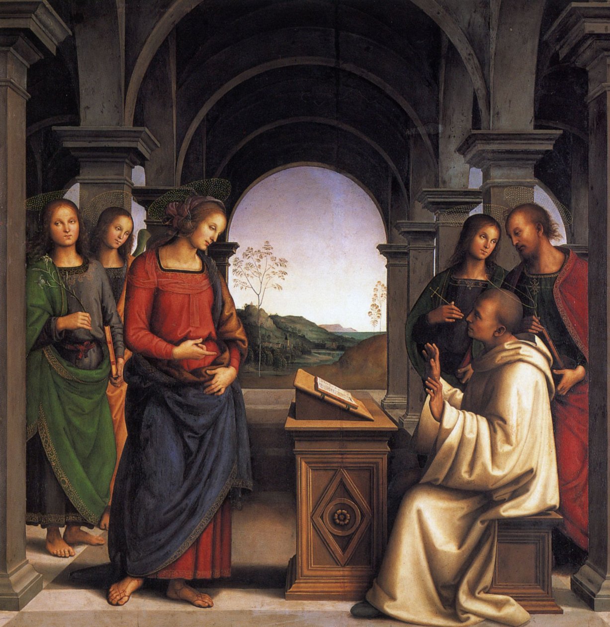 Sankt Bernhards vision af Pietro Perugino