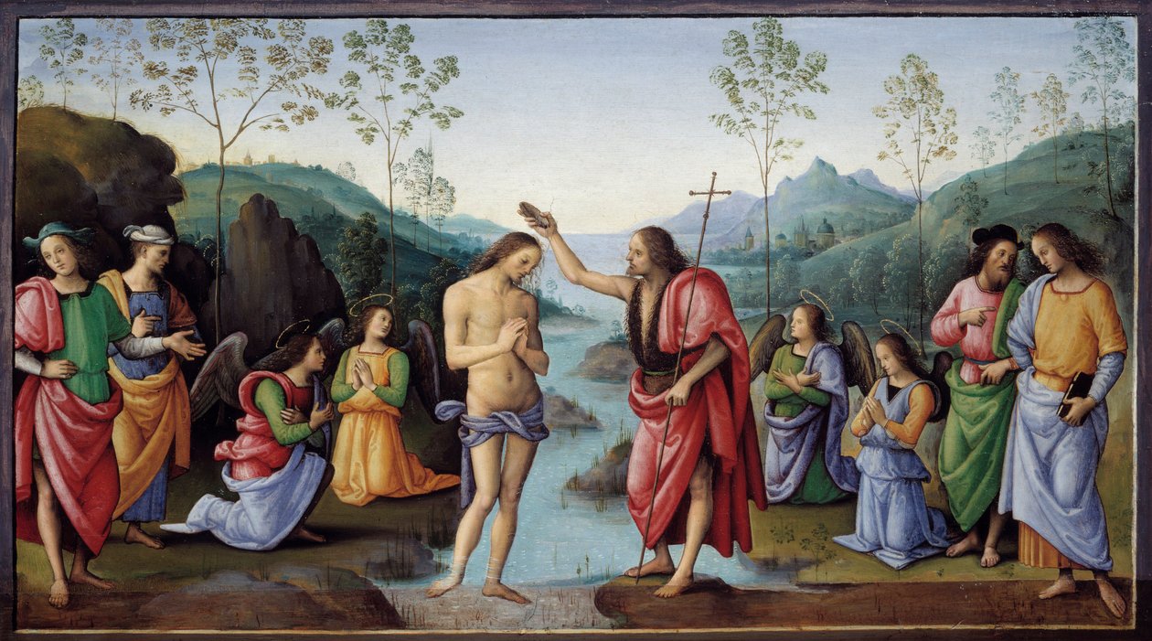 Kristi dåb Maleri af Pietro Vannucci dit il Perugino (Perugin af Pietro Perugino