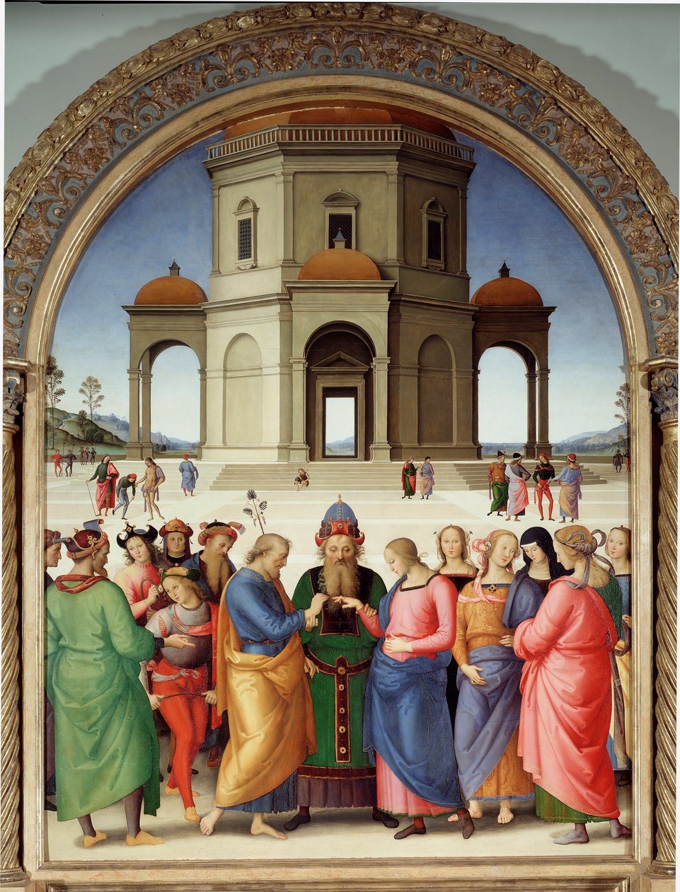 Jomfruens bryllup Maleri af Pietro Vannucci dit Il Perugino (The Perugin) (1450-1523) 1504 Søn. 2,36x1,86 m Caen, Museum of Fine Arts af Pietro Perugino