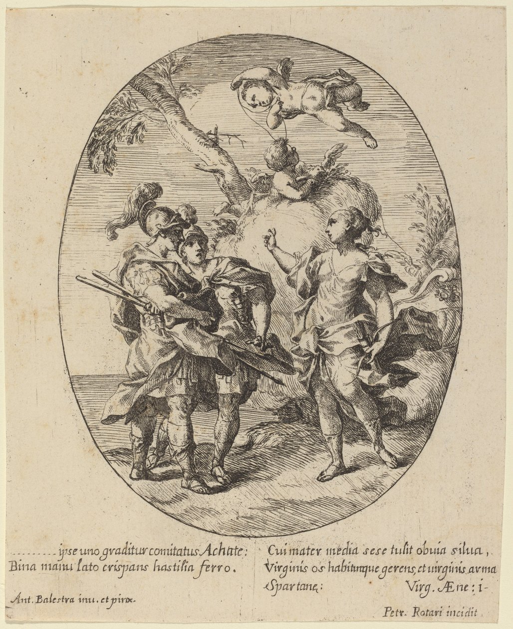 Venus viser sig for Achilles af Pietro Rotari after Antonio Balestra