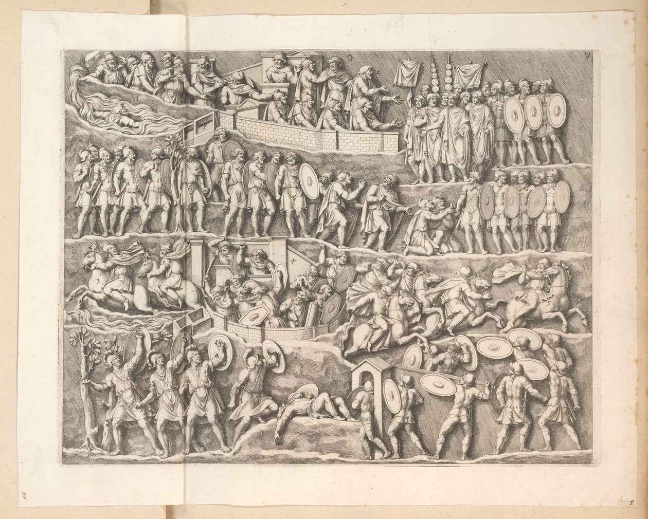 Relieffer på Septimius Severus bue i Rom af Pietro Sante Bartoli