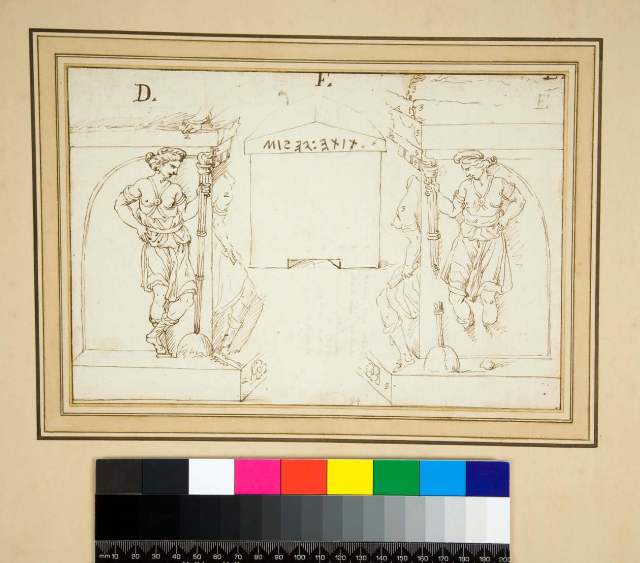 En etruskisk urn (pen og blæk) af Pietro Santi Bartoli