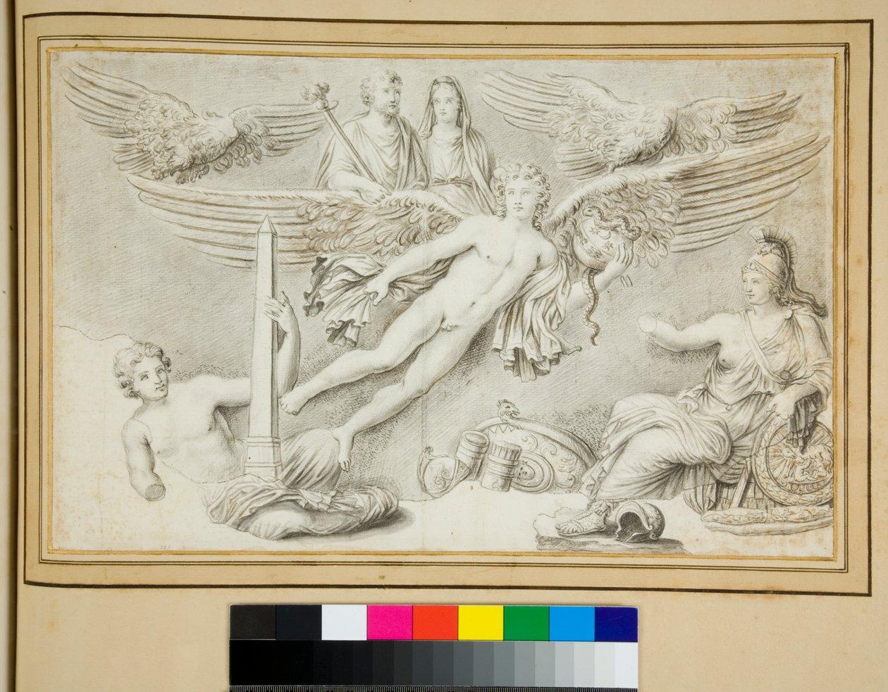 Antoninus og Faustinas apoteose (kridt) af Pietro Santi Bartoli