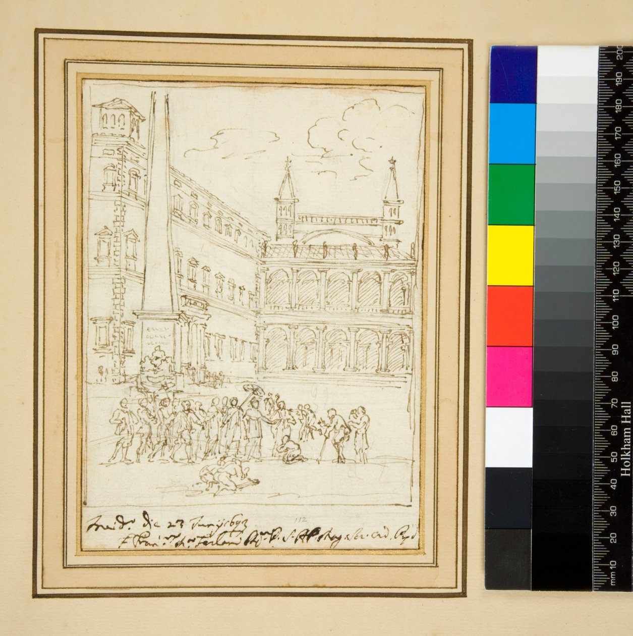 Lateranens sideportik (pen) af Pietro Santi Bartoli