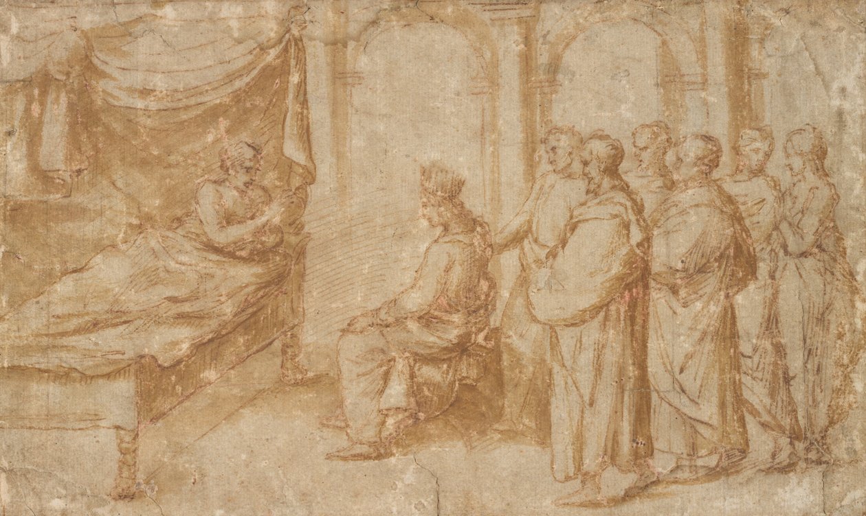 Salomon ved kong Davids dødsleje af Pietro Santo Bartoli