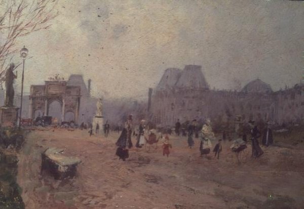Udsigt over Tuilerierne, Paris af Pietro Scoppetta