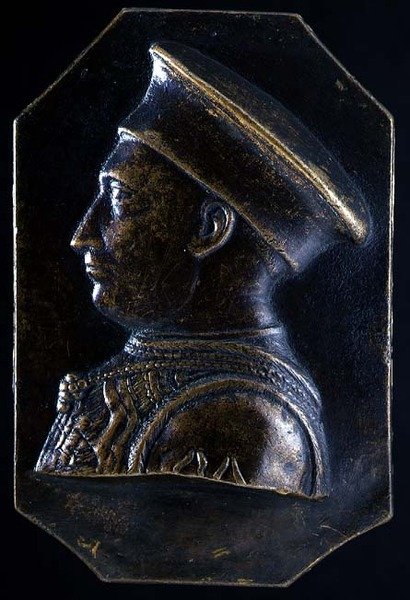 Plaque af Ludovico Gonzaga (1441-1478) (recto) (bronze) (for verso se 122329) af Pietro Tafano
