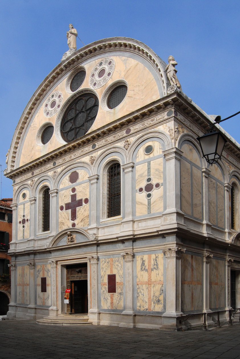 Udsigt over kirken Santa Maria dei Miracoli i Venedig (Venezia) i 2007 af Pietro Lombardo og hans sønner. af Pietro Tullio and Antonio I Lombardo