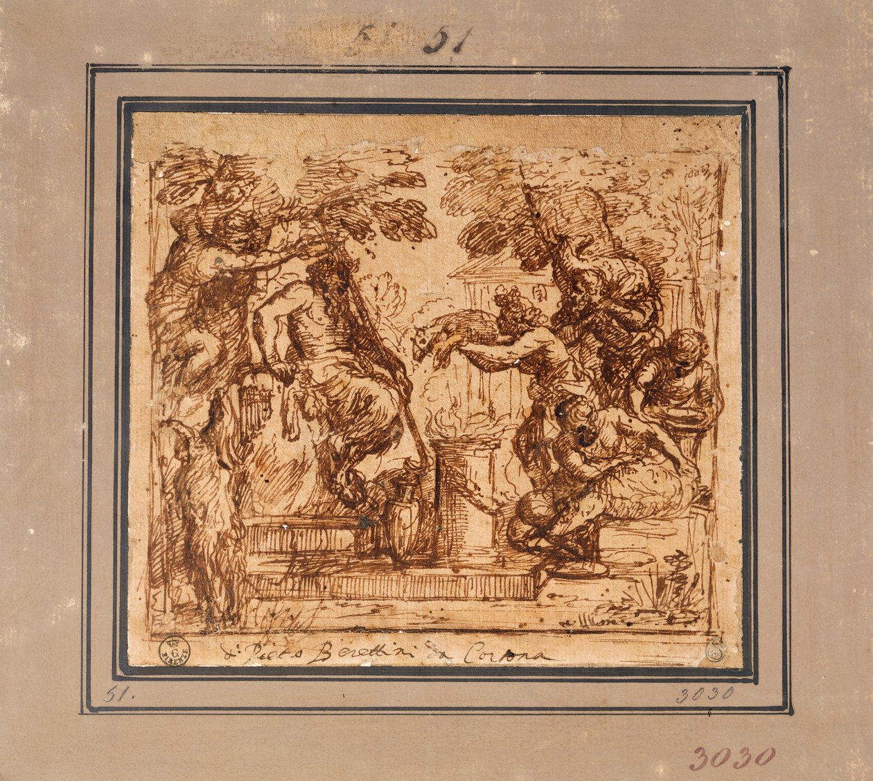 Undersøgelse for tilbuddet om at panorere af Pietro da Cortona