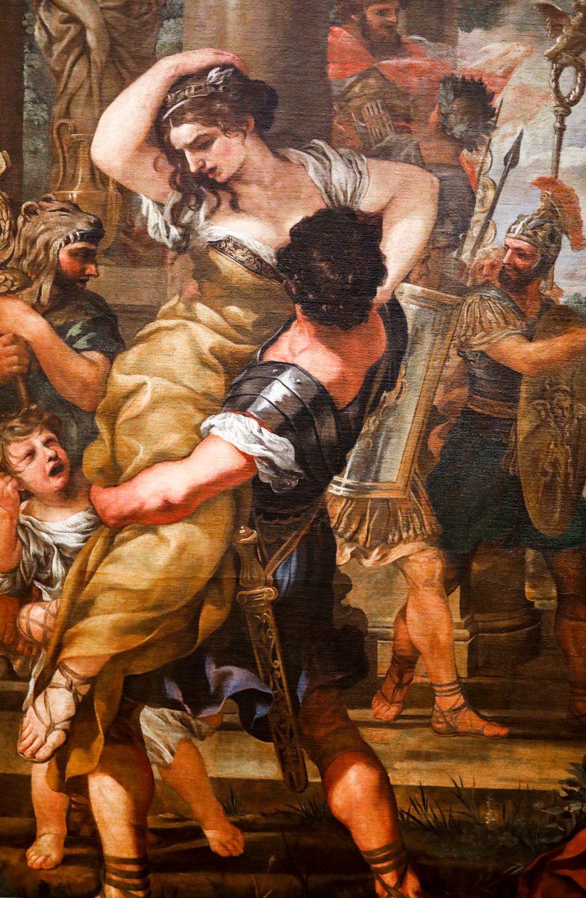 Sabinernes voldtægt 1629. (Olie på lærred) af Pietro da (1596 1669) Cortona