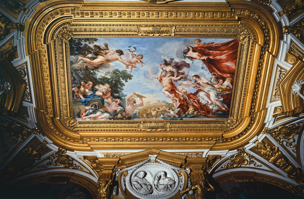 Venus, Planets Fresco Cycle, Pietro da Cortona (1596-1669), fresko, Pitti Palace, Venus Planetary Room, Firenze af Pietro da (1596 1669) Cortona