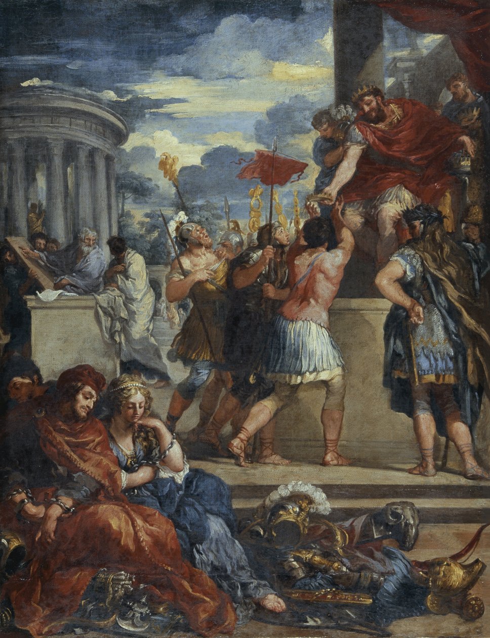 The Age of Bronze (olie på lærred) af Pietro da (1596 1669) (after) Cortona