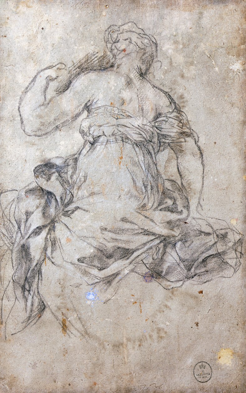 Kvindeskikkelse, Freskomaleri for sølvets tidsalder af Pietro da Cortona