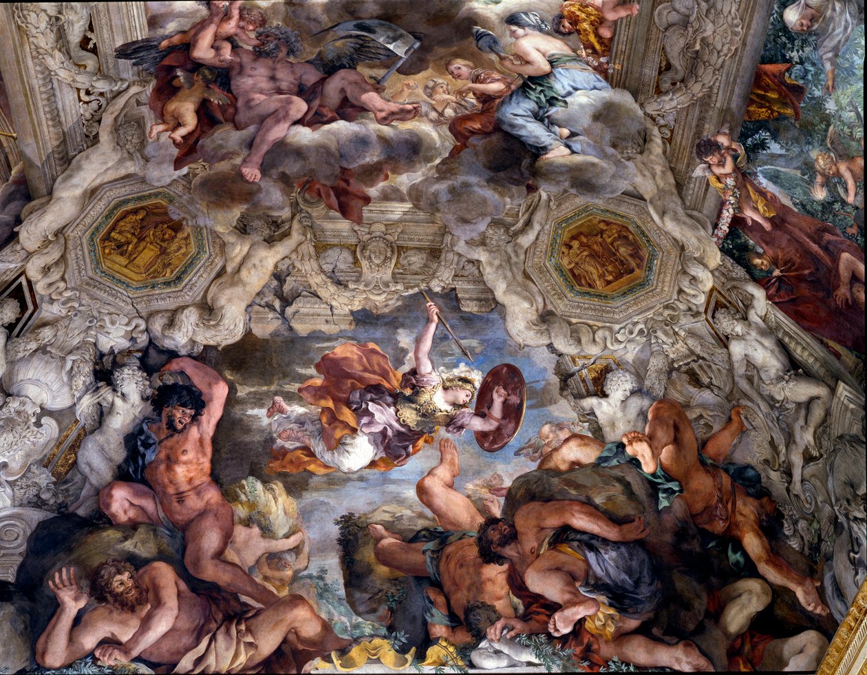 Det guddommelige forsyns triumf Detalje af maleriet af Cortonas sten (Pietro Berrettini dit Pietro da Cortona af Pietro da Cortona